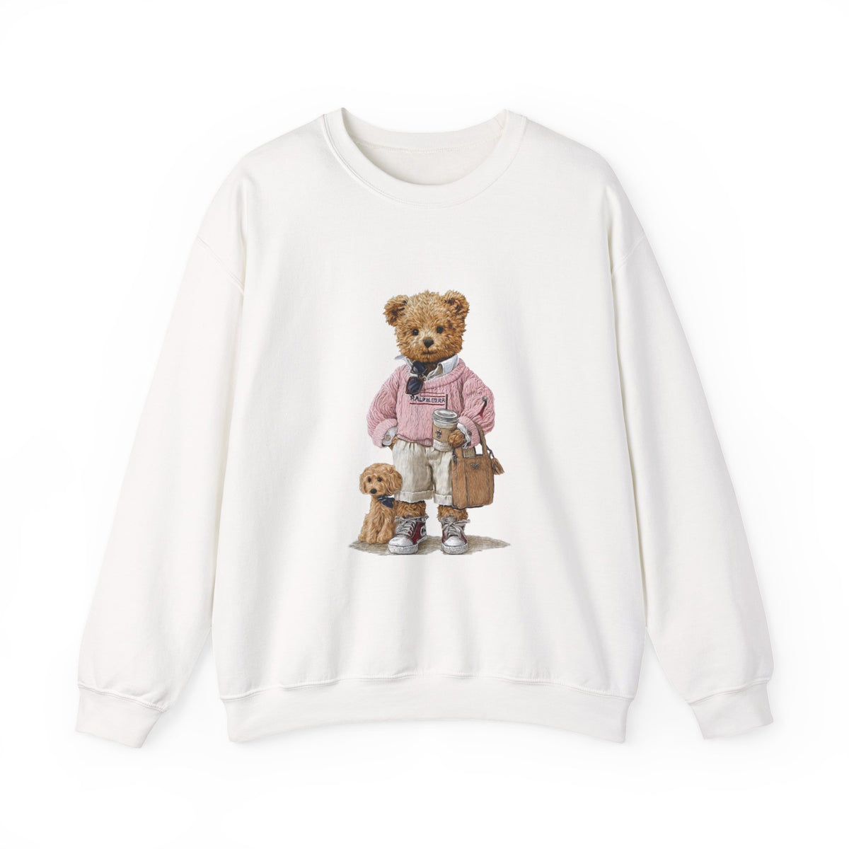 Teddy Bear and Puppy Dog Mom Sweatshirt | Cozy Crewneck