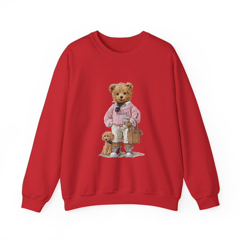 Teddy Bear and Puppy Dog Mom Sweatshirt | Cozy Crewneck