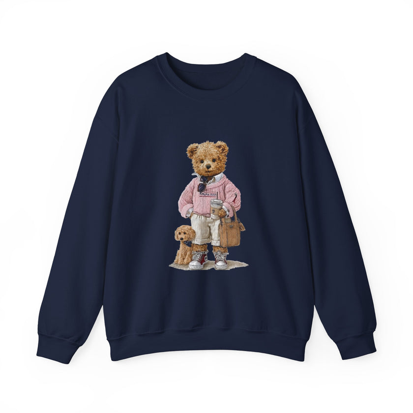Teddy Bear and Puppy Dog Mom Sweatshirt | Cozy Crewneck
