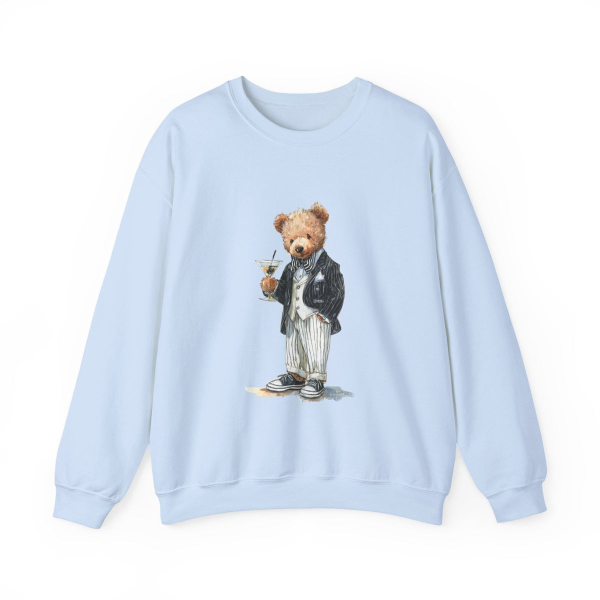 Dapper Teddy Bear Sweatshirt | Cocktail Bear Illustration