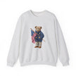 Teddy Bear Holding American Flag sweatshirt | Patriotic Vintage Bear design