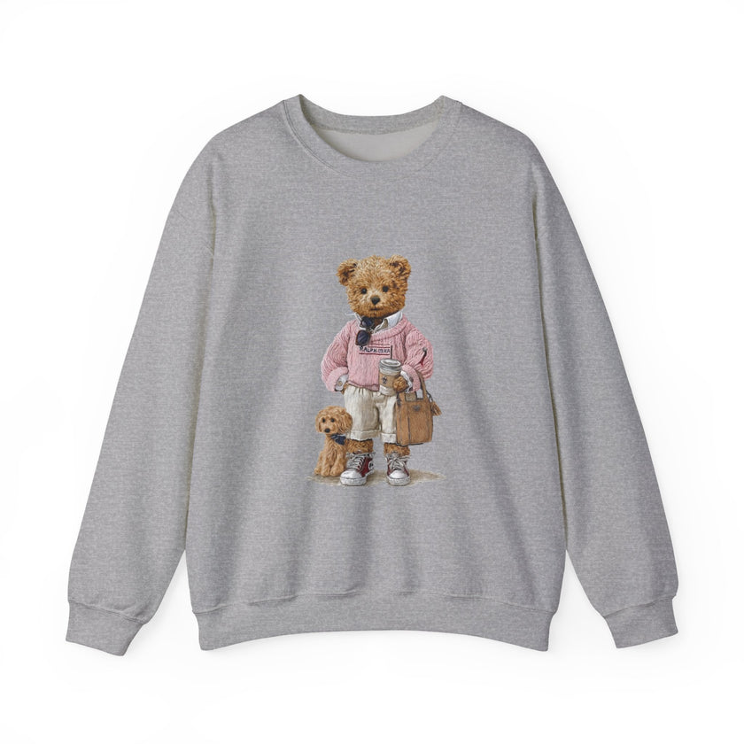 Teddy Bear and Puppy Dog Mom Sweatshirt | Cozy Crewneck