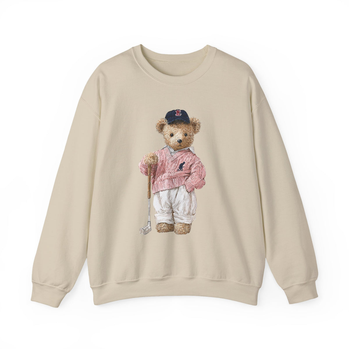 Golf Teddy Bear sweatshirt | Cute Vintage Bear Crewneck