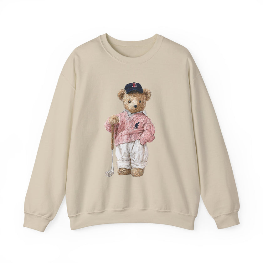 Golf Teddy Bear sweatshirt | Cute Vintage Bear Crewneck