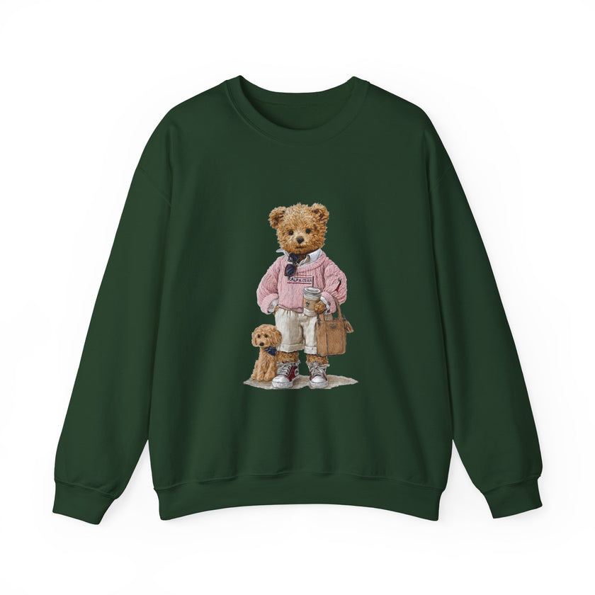 Teddy Bear and Puppy Dog Mom Sweatshirt | Cozy Crewneck