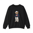 Flag Sweater Bear sweatshirt | Teddy Bear with American Flag crewneck