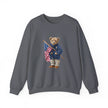 Teddy Bear Holding American Flag sweatshirt | Patriotic Vintage Bear design