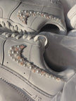Air Force 1 Wedding Sneakers with Pearls & Pink Roses – Custom Bridal Shoes
