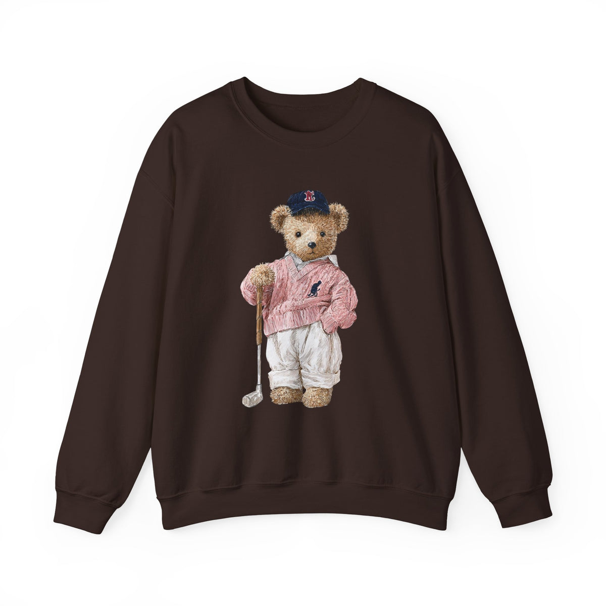 Golf Teddy Bear sweatshirt | Cute Vintage Bear Crewneck