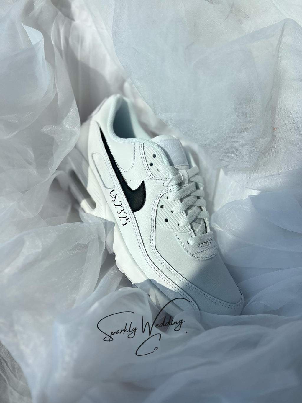 Custom Groom Wedding Sneakers | Personalized Nike Air Max 90 for Men