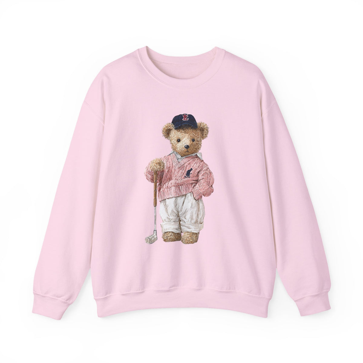 Golf Teddy Bear sweatshirt | Cute Vintage Bear Crewneck