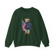 Teddy Bear Holding American Flag sweatshirt | Patriotic Vintage Bear design