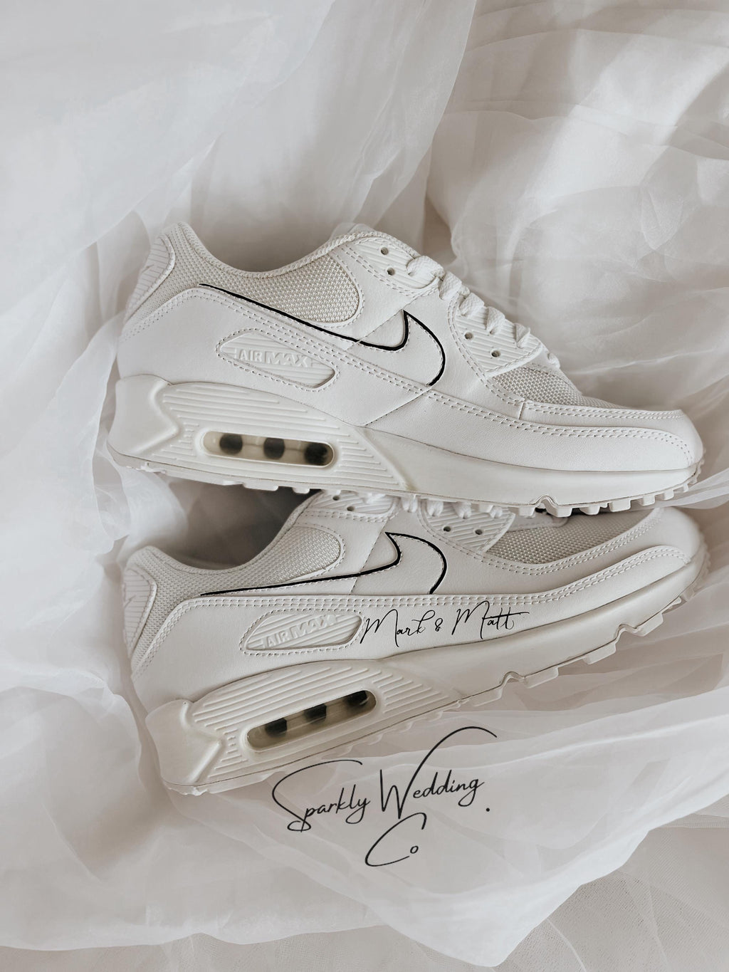 Groom's Custom Wedding Sneakers | Personalized Nike Air Force 1 for Men