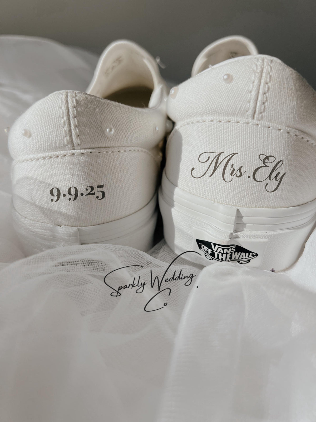 Custom Bridal Wedding Vans Sneakers | Personalized