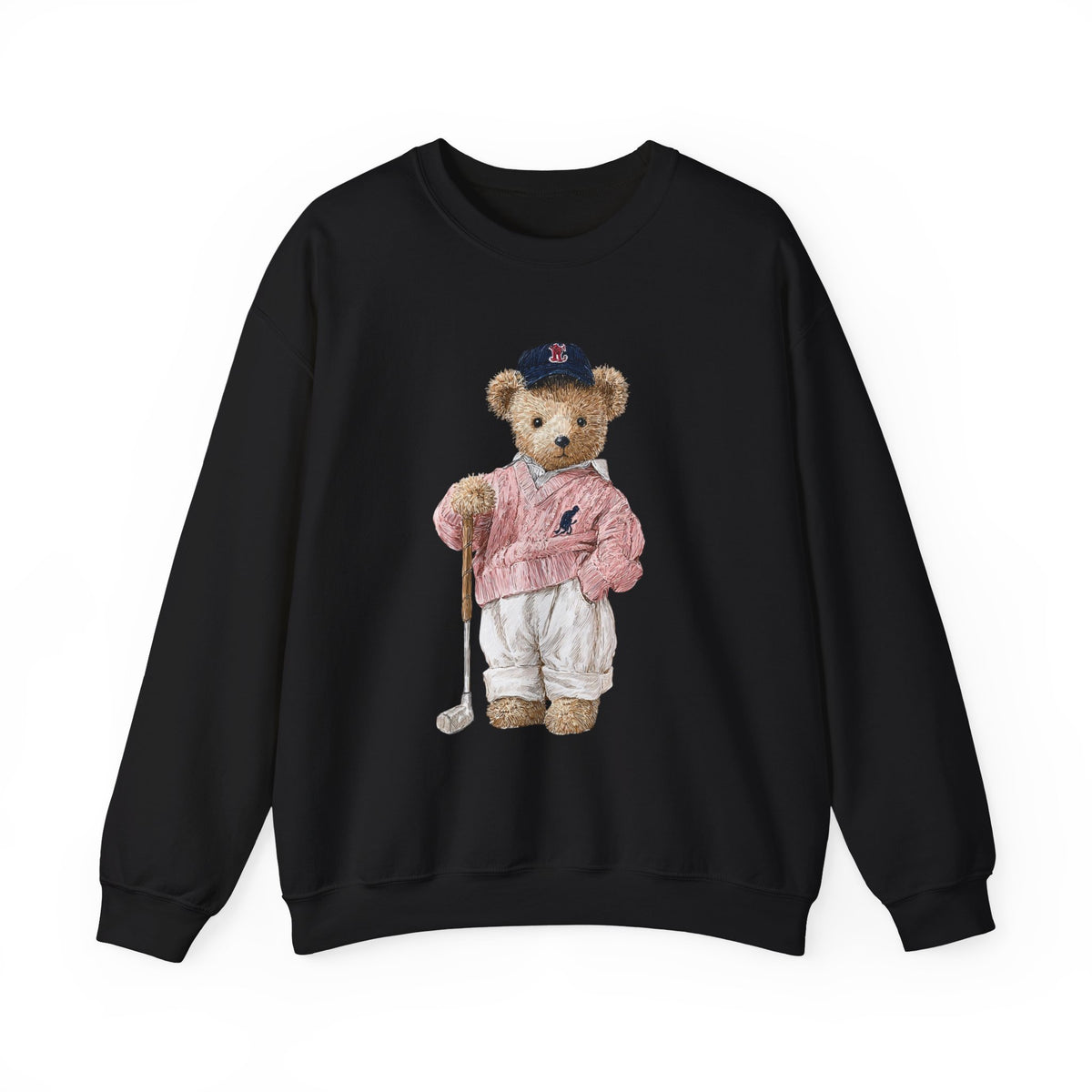 Golf Teddy Bear sweatshirt | Cute Vintage Bear Crewneck