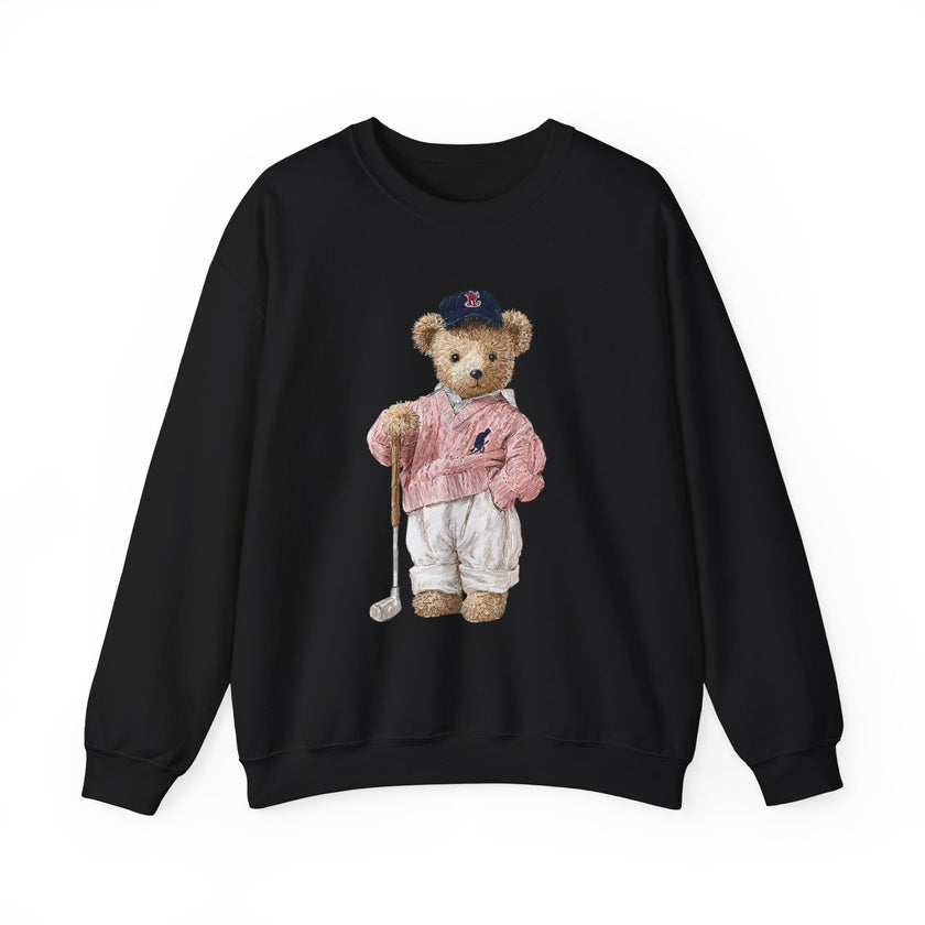 Golf Teddy Bear sweatshirt | Cute Vintage Bear Crewneck