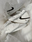 Custom Wedding Air Jordan Mid Sneakers: Bride and Groom Set