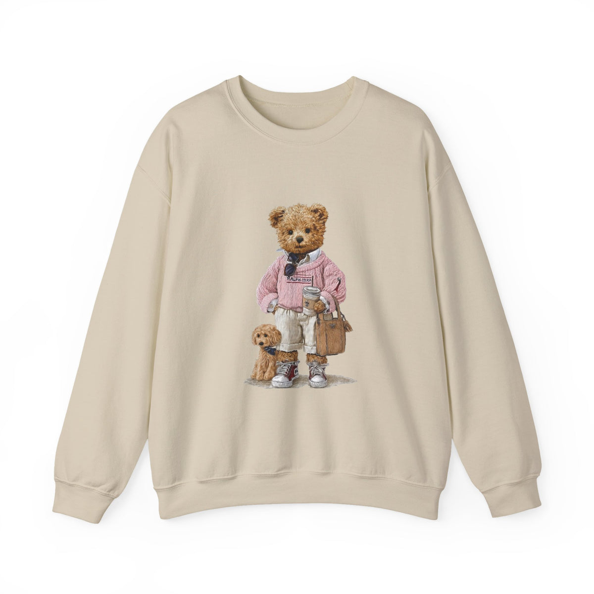 Teddy Bear and Puppy Dog Mom Sweatshirt | Cozy Crewneck
