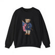 Teddy Bear Holding American Flag sweatshirt | Patriotic Vintage Bear design