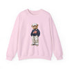 Flag Sweater Bear sweatshirt | Teddy Bear with American Flag crewneck