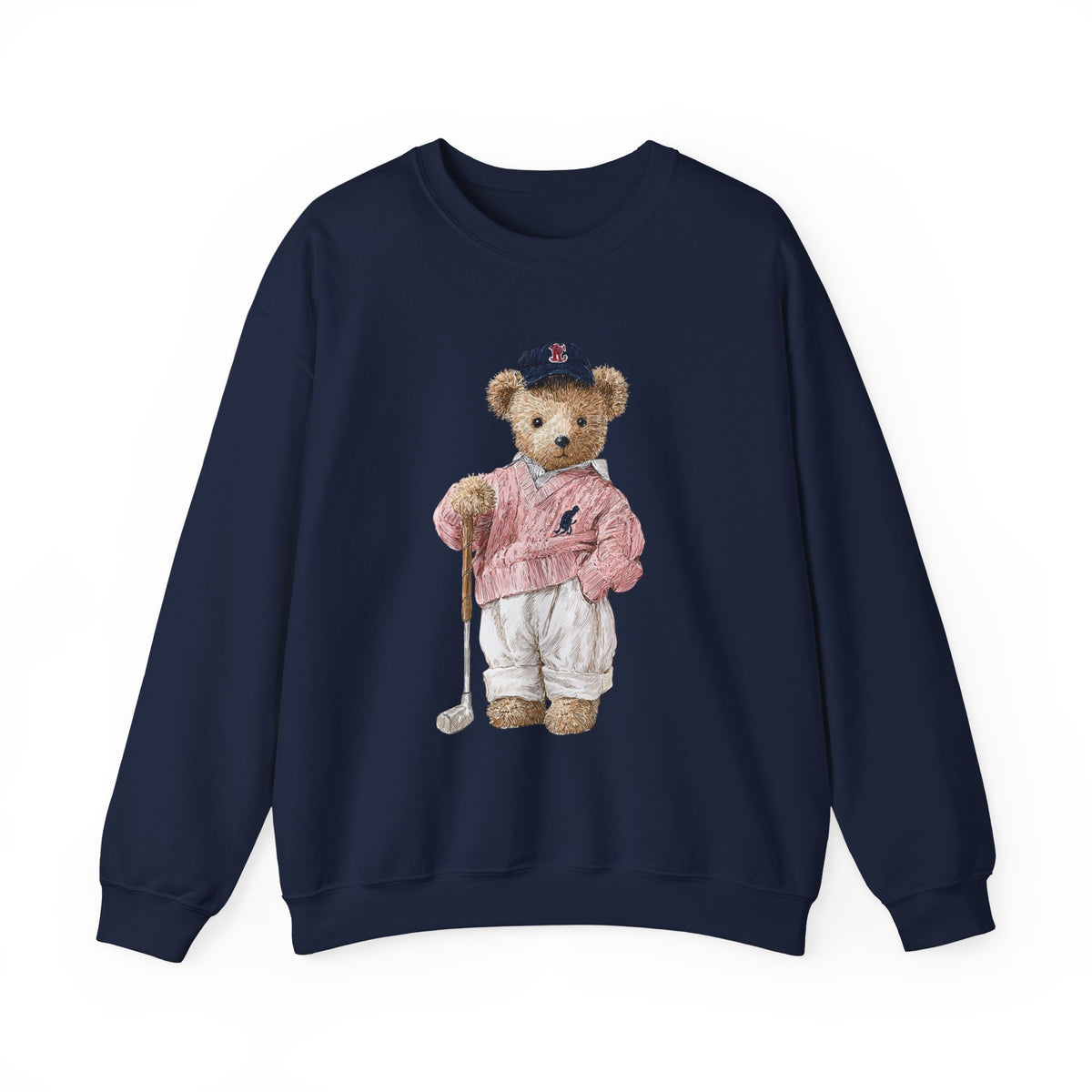Golf Teddy Bear sweatshirt | Cute Vintage Bear Crewneck