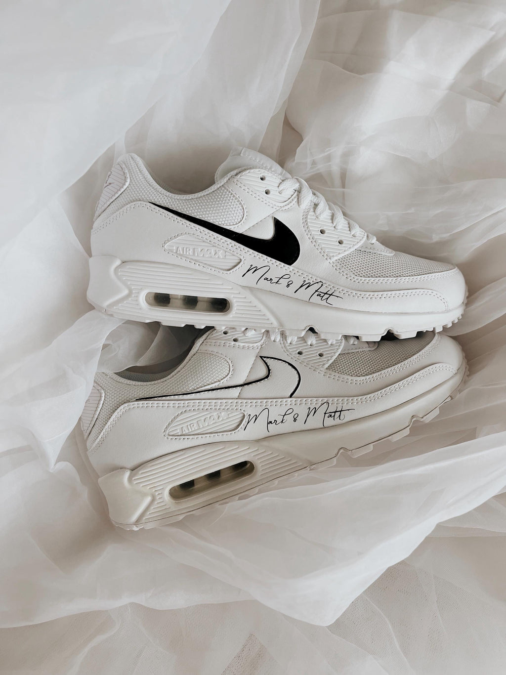 Groom's Custom Wedding Sneakers | Personalized Nike Air Force 1 for Men