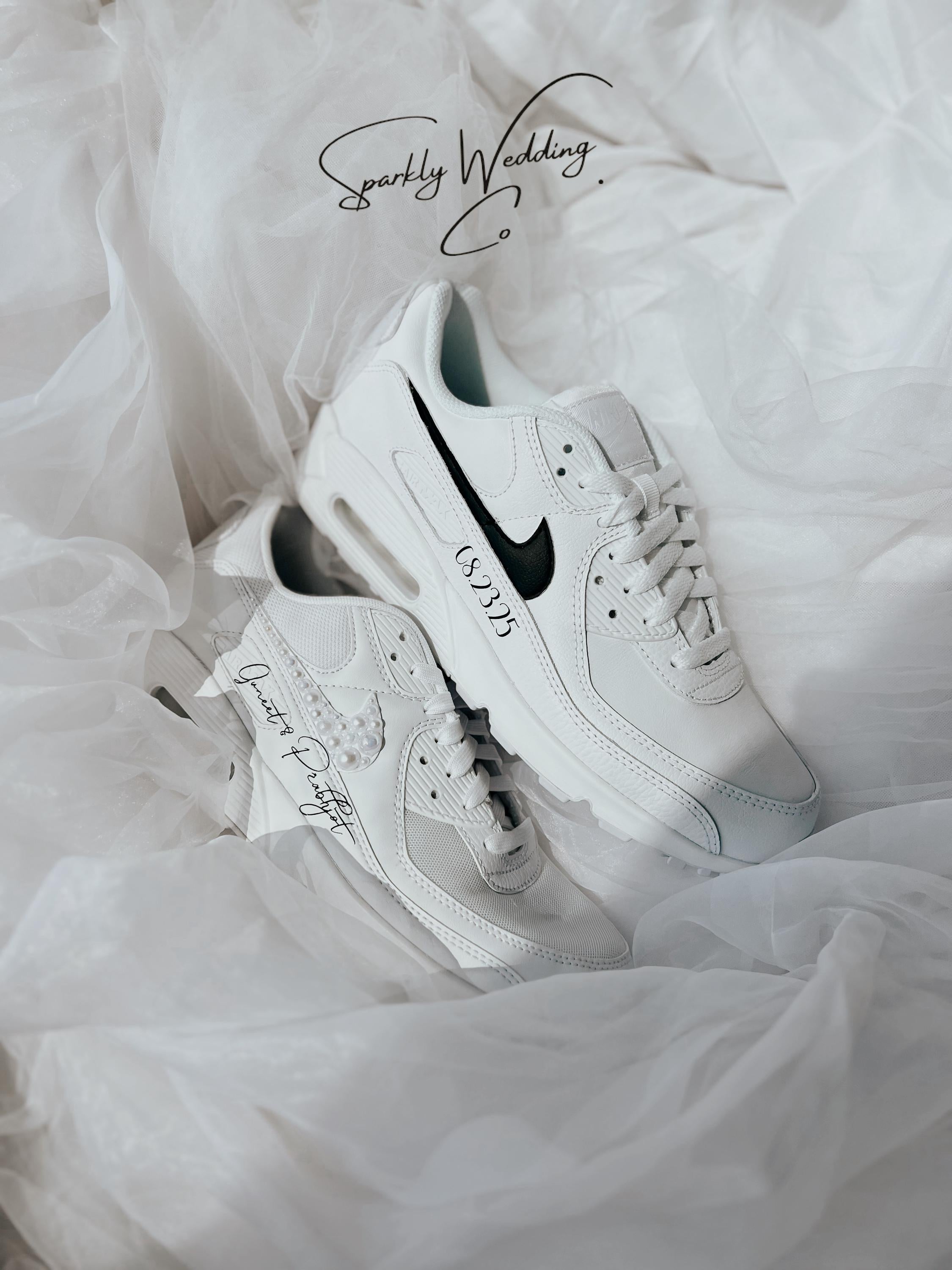 Couples Wedding Sneakers | His & Hers Nike Air Max 90