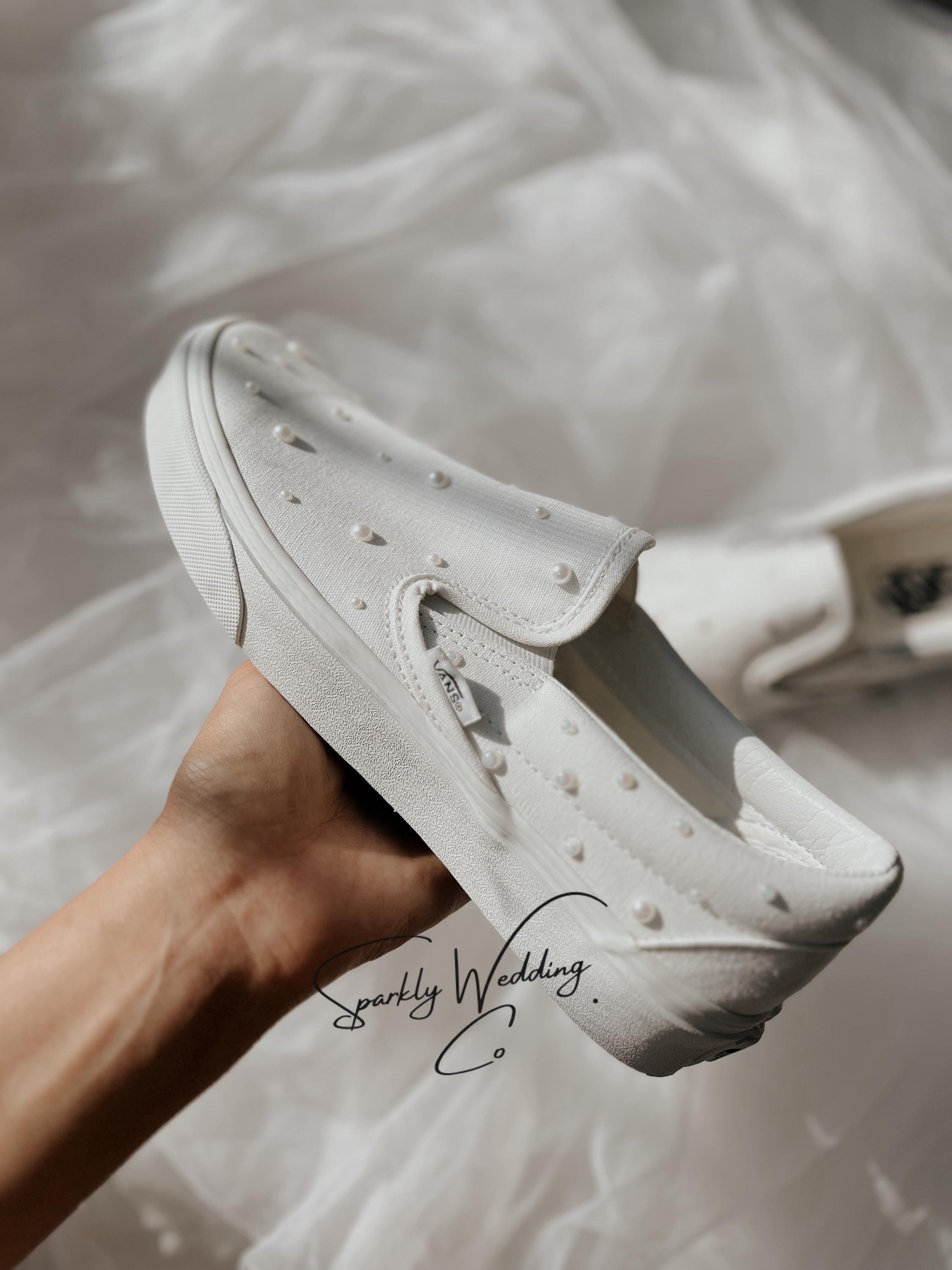 Custom Bridal Wedding Vans Sneakers | Personalized