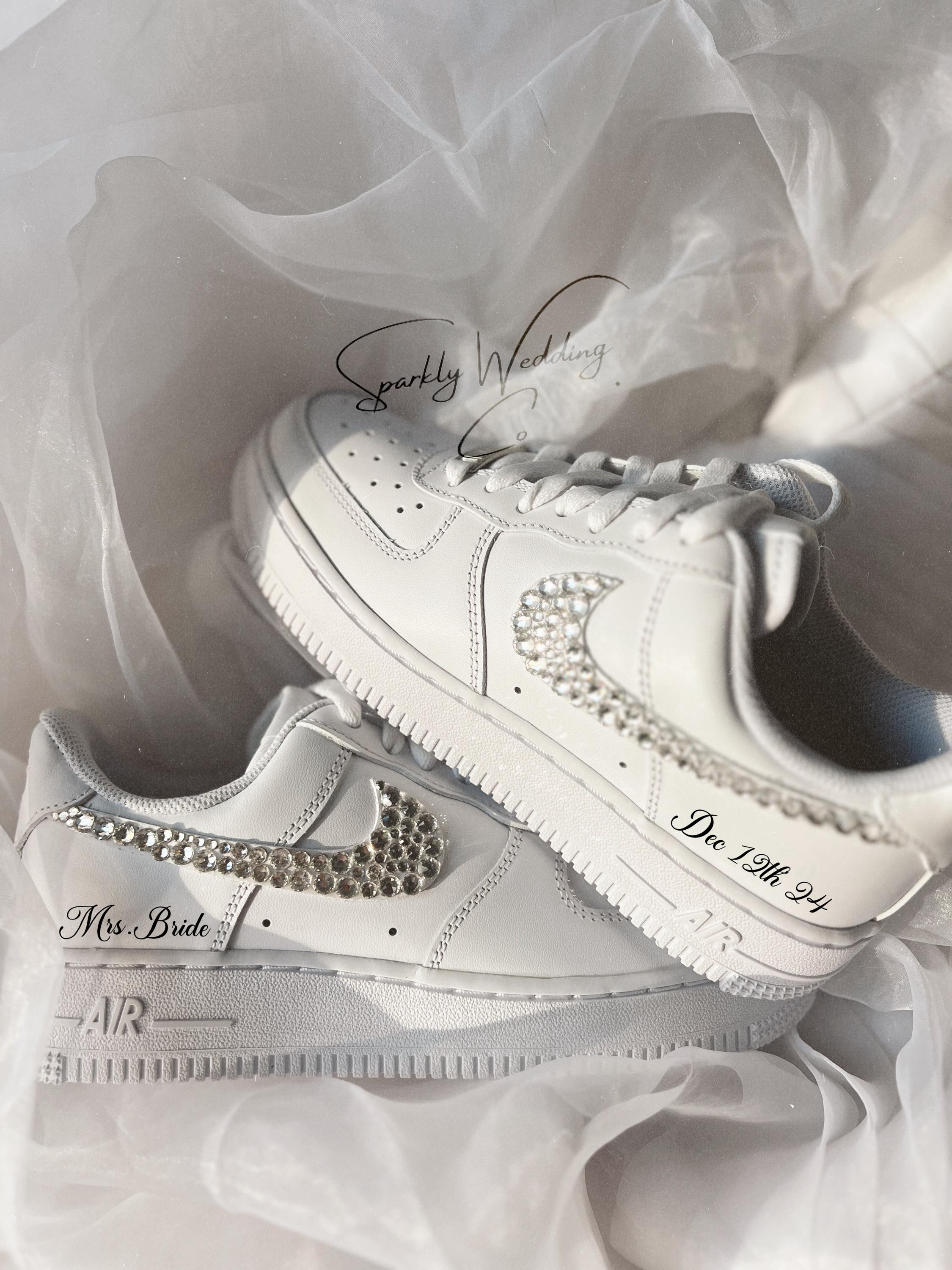 Bridal rhinestone sneakers for reception