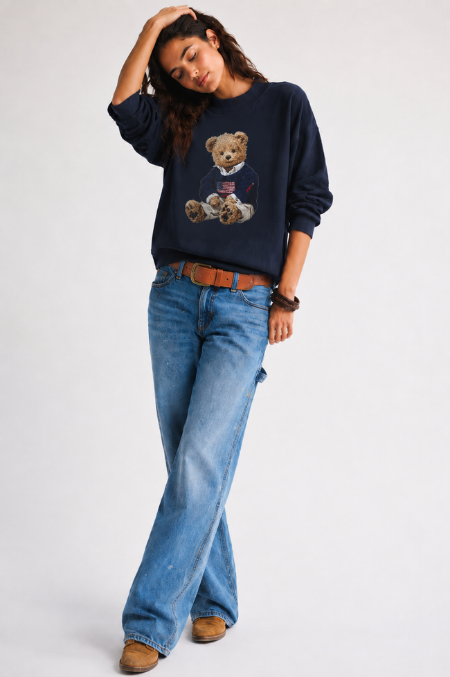 Teddy Bear  Sweatshirt | Vintage Preppy Bear