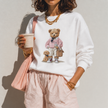 Teddy Bear and Puppy Dog Mom Sweatshirt | Cozy Crewneck