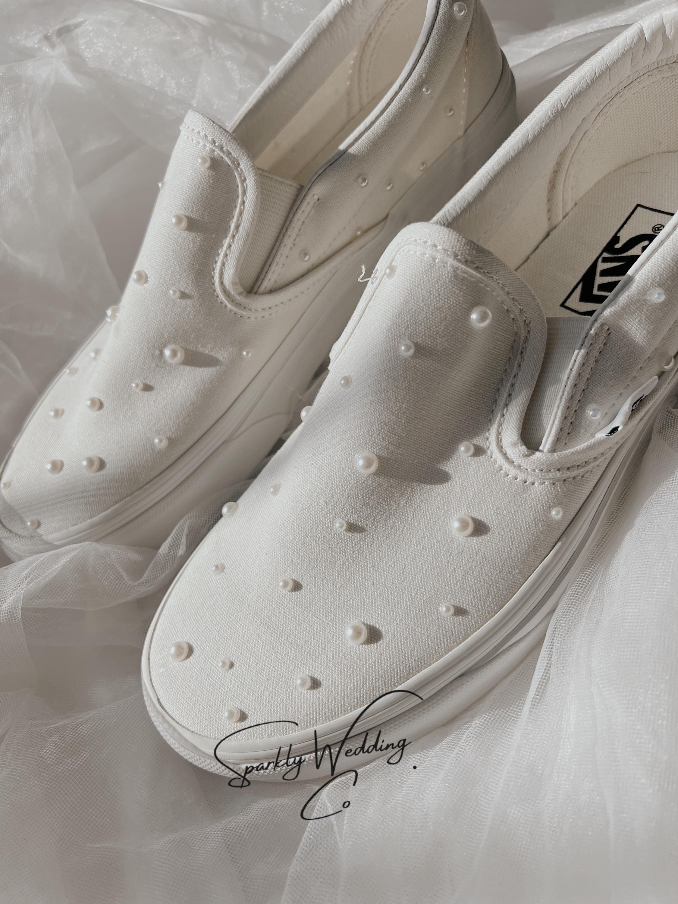 Custom Bridal Wedding Vans Sneakers | Personalized