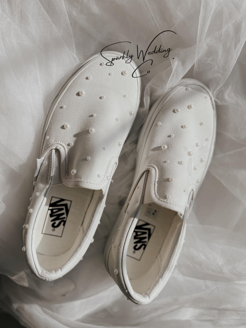 Custom Bridal Wedding Vans Sneakers | Personalized