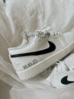 Groom's Painted Swoosh Wedding Sneakers | Custom Nike Air Jordan Low