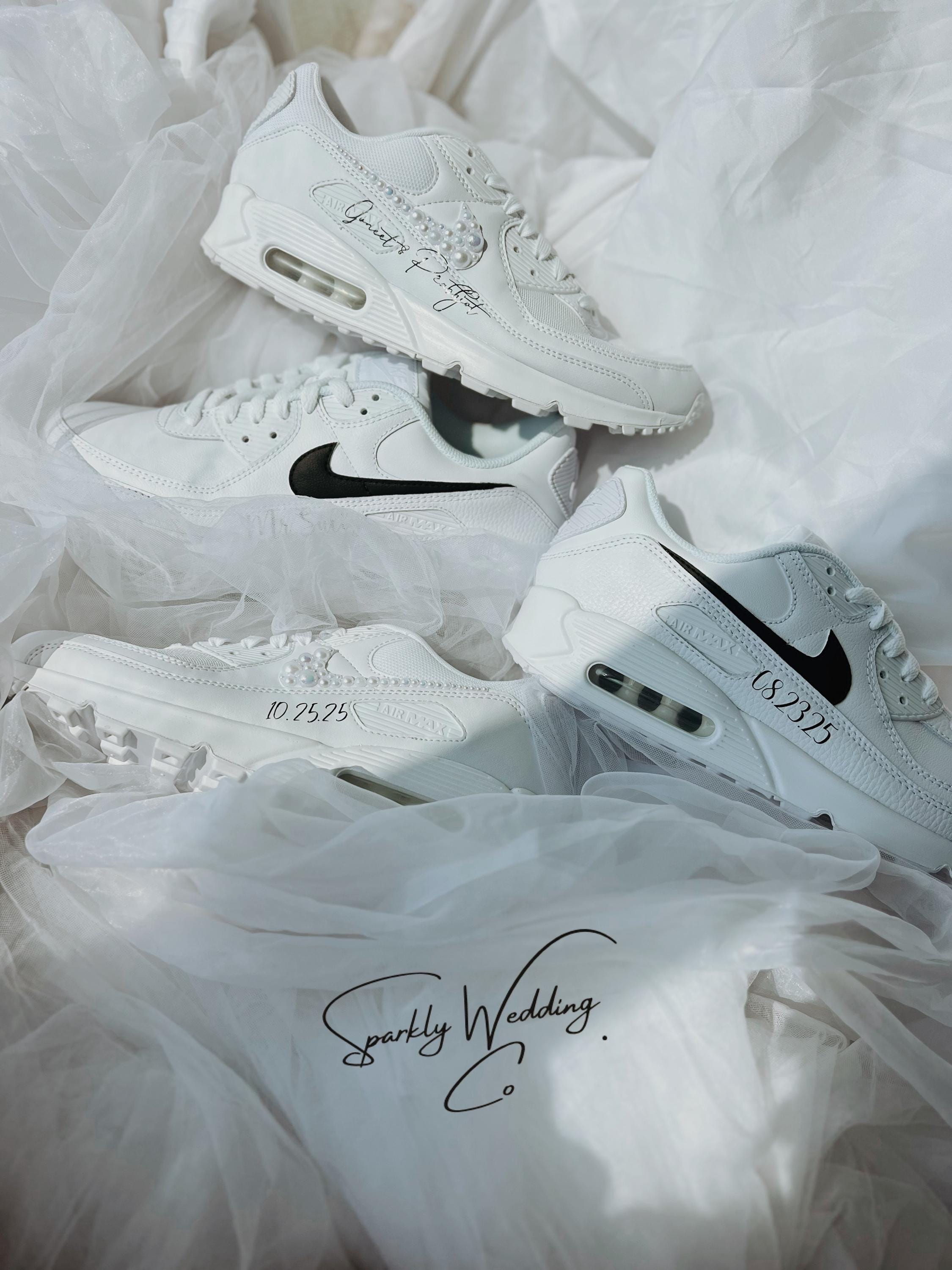 Couples Wedding Sneakers | His & Hers Nike Air Max 90