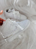 Pearl Swoosh Bridal Sneakers | Custom Nike Air Jordan Mid for Bride