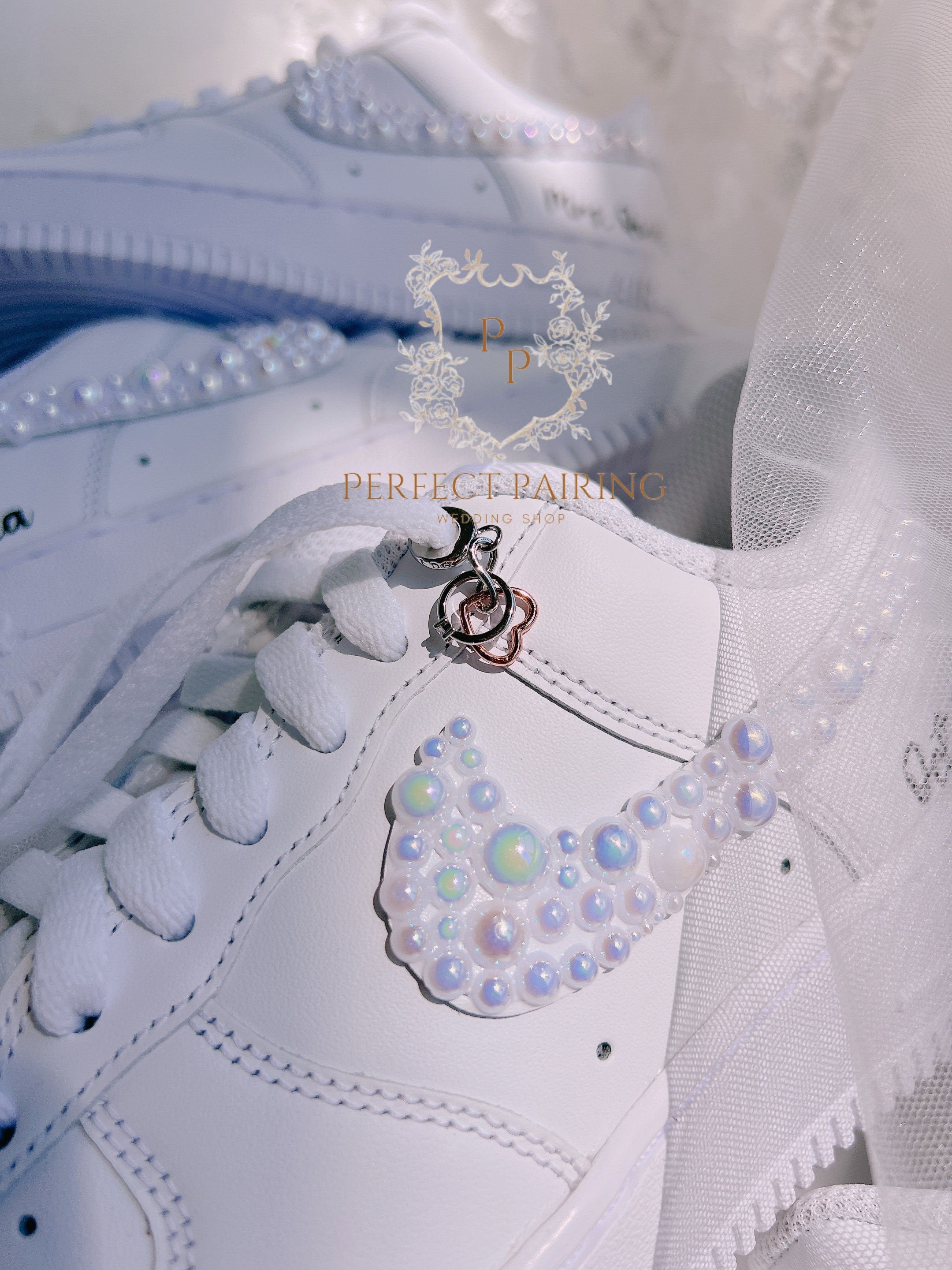 Wedding sneaker charms, shoe accessories, bridal sneakers charm, keepsake,
