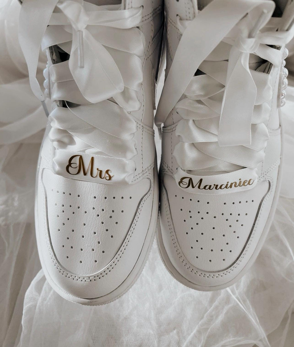 Personalized Wedding Ribbon Laces: Custom Bridal Shoe Laces