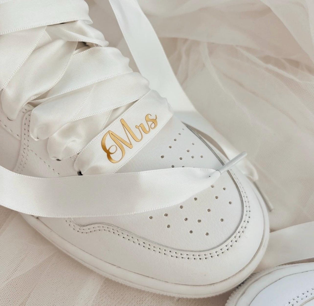 Personalized Wedding Ribbon Laces: Custom Bridal Shoe Laces