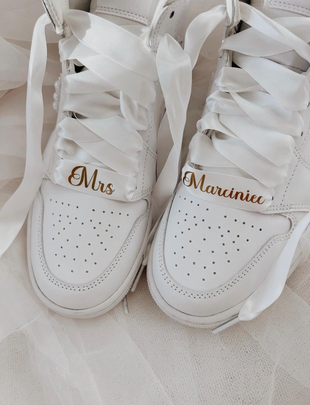 Personalized Wedding Ribbon Laces: Custom Bridal Shoe Laces