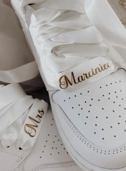 Personalized Wedding Ribbon Laces: Custom Bridal Shoe Laces