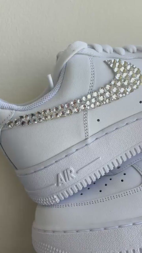 Custom Wedding Sneakers: Bride & Groom Air Force 1s